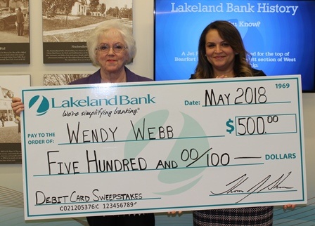 Debit Card Winner Wendy Webb